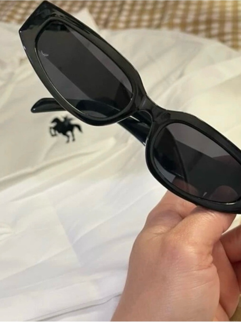 Celine Black Sunglasses with Gold Double-C Accent